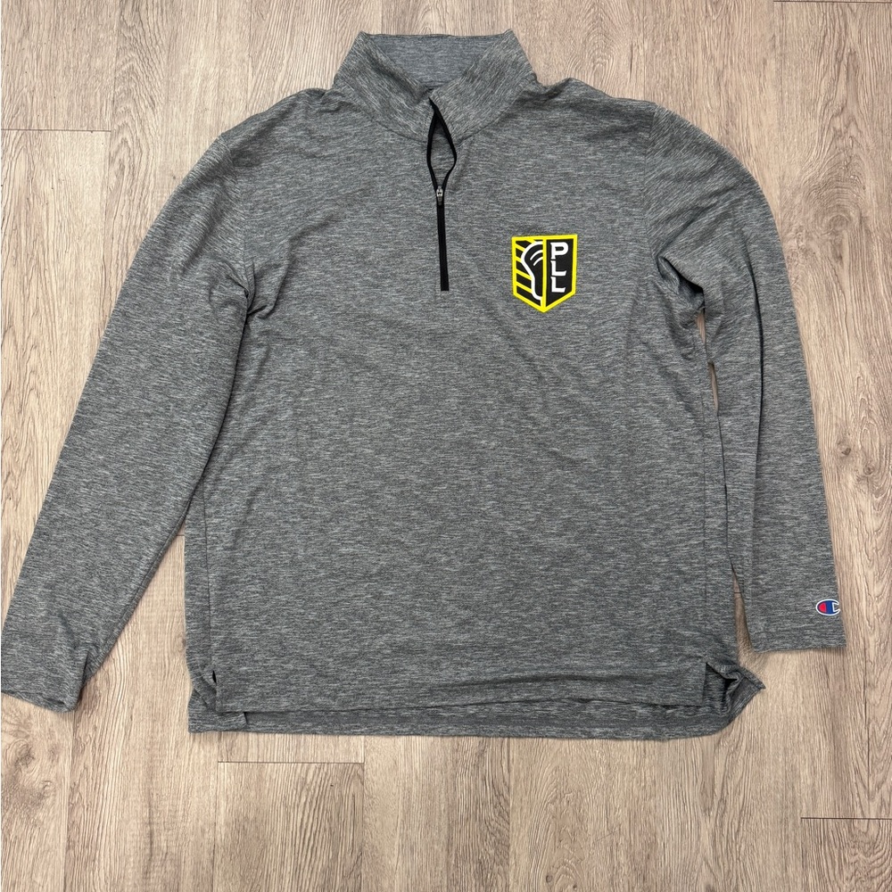 Men’s Premier Lacrosse League-Champion Heather Gray Quarter-Zip with Logo